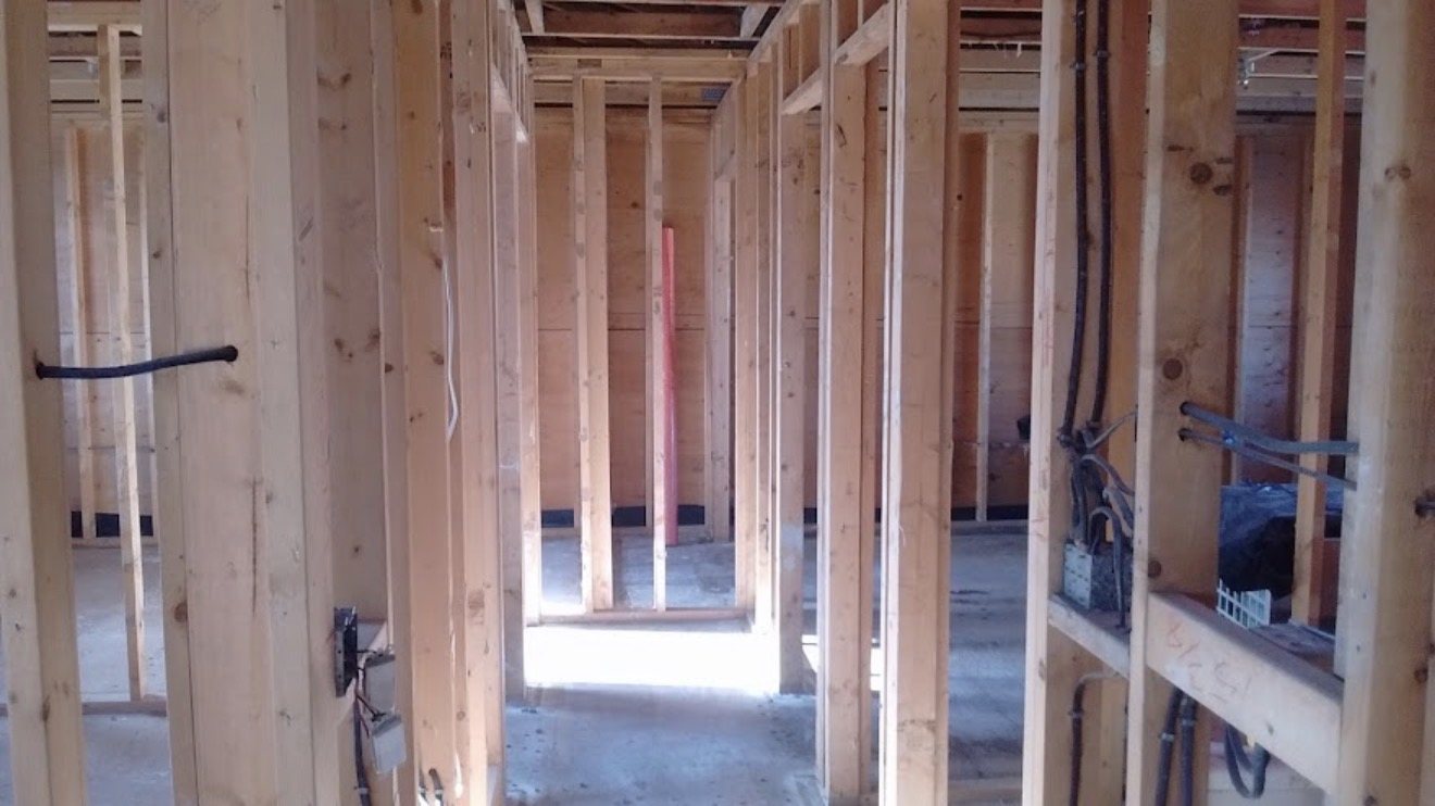 Down to the framing